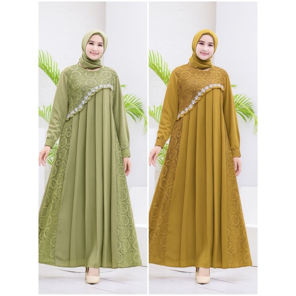 [NEW] gamis abaya kombinasi brokat / gamis abaya modern