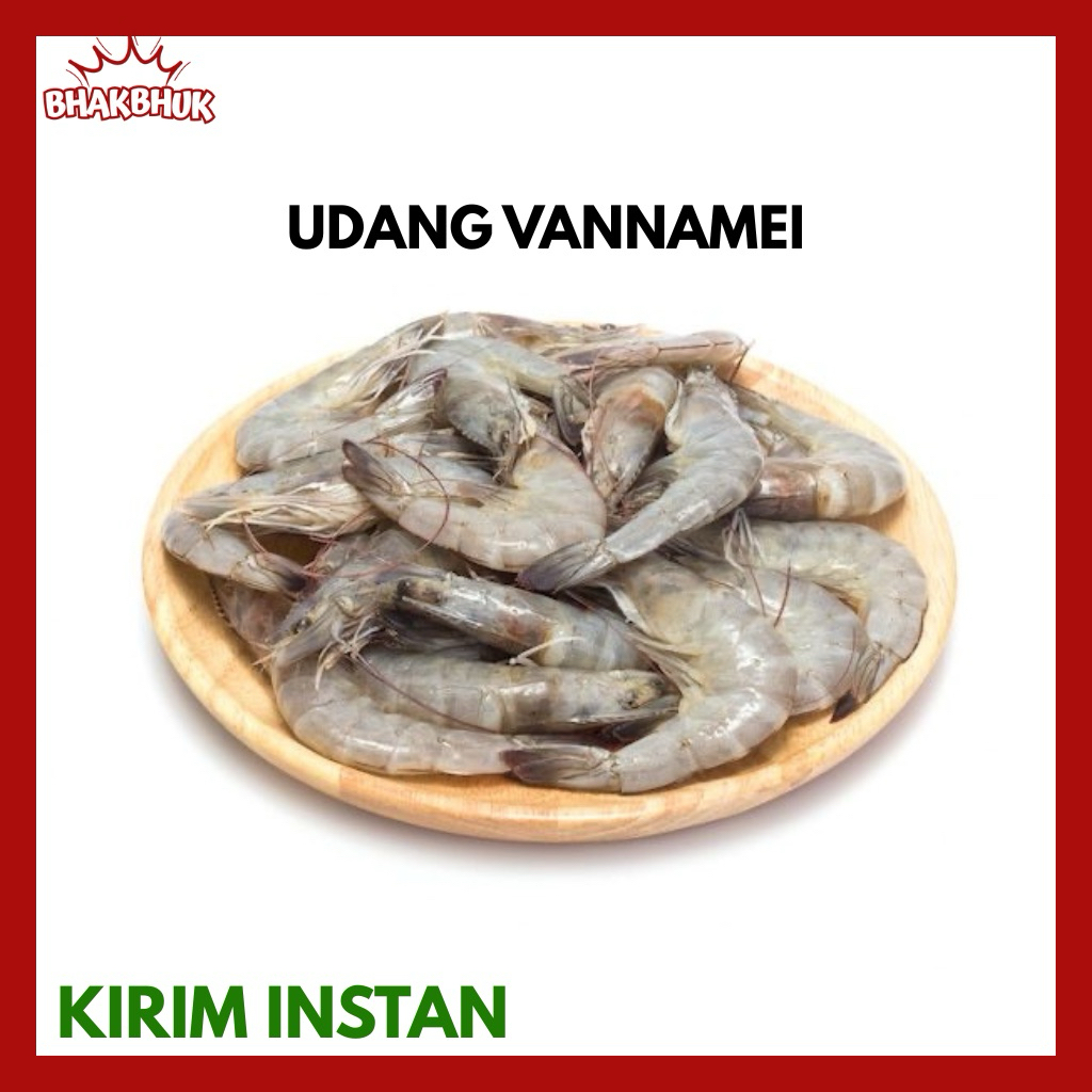 

Udang Vannamei/ Vaname Ukuran Sedang Segar Bersih Siap Masak (Frozen)