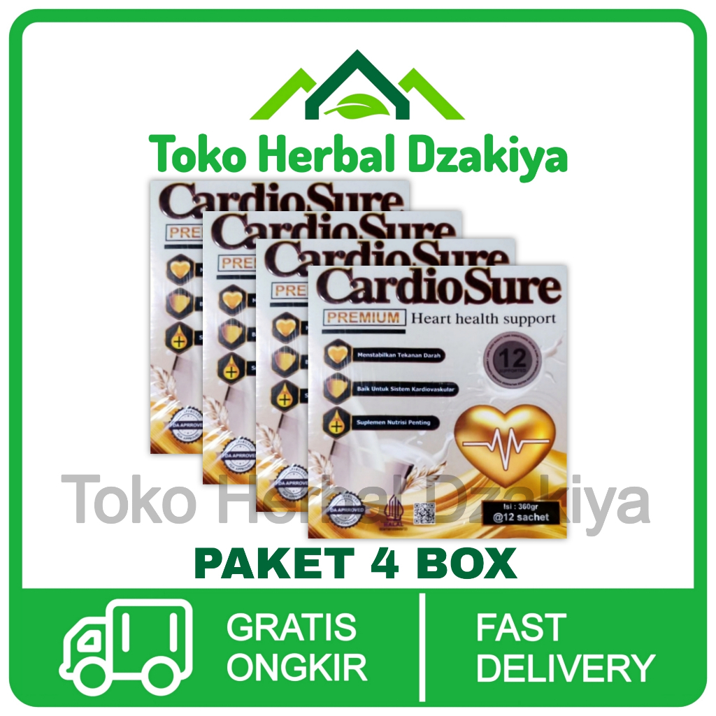 

4 Box Cardiosure Original Asli Susu Untuk Atasi Hipertensi Kolesterol Darah Tinggi Dan Asam Urat