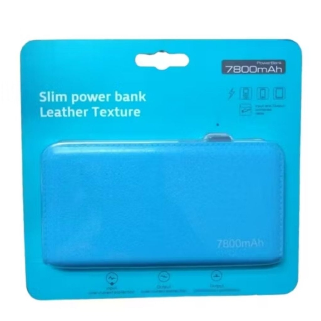 Slim Power Bank Leather Texture 7800 mAh