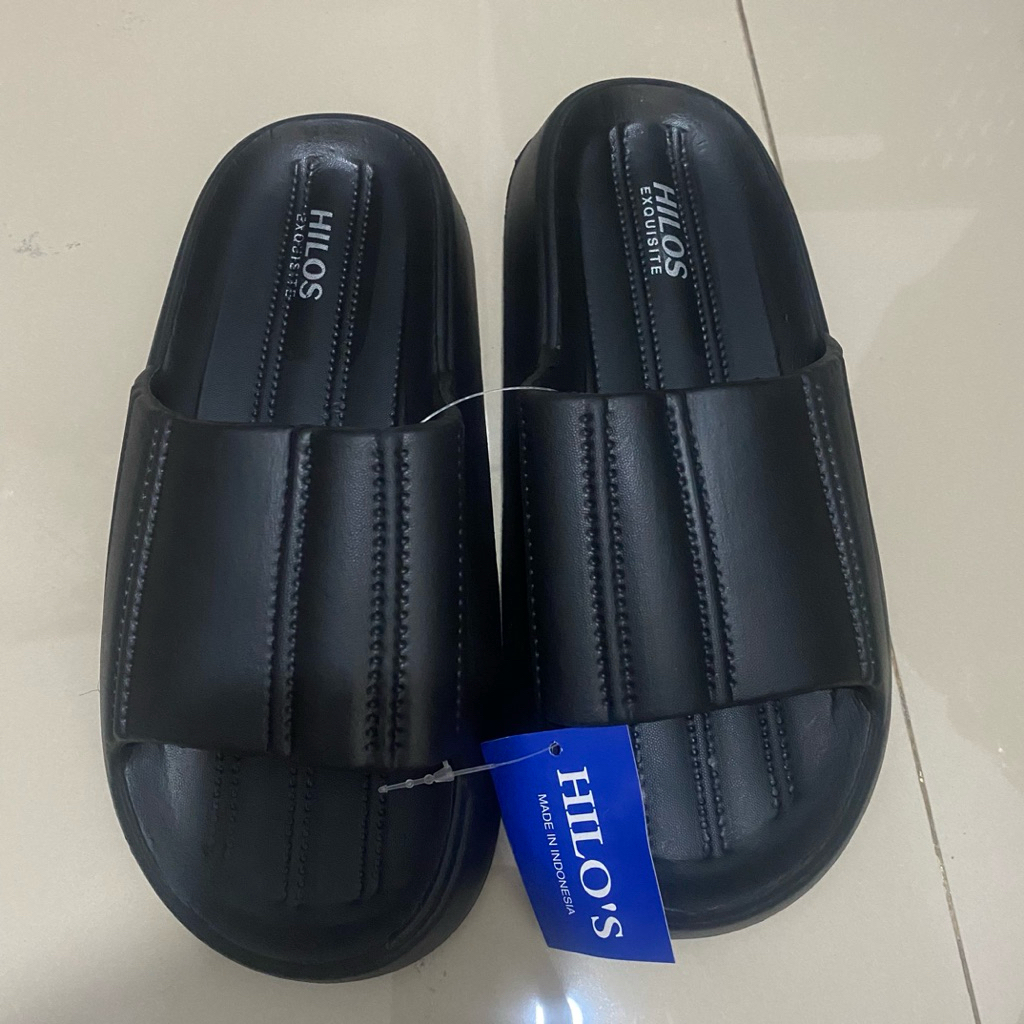 sandal  Hilos 2334 sandal selop wanita karet model terbaru Hilos 2334 WARNA HITAM SANDAL SELOP HITAM