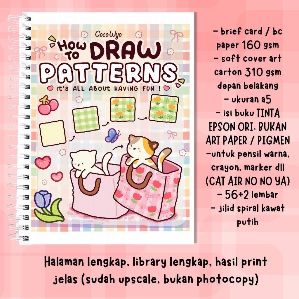 

How to Draw Patterns 160 gsm Buku Latihan menggambar