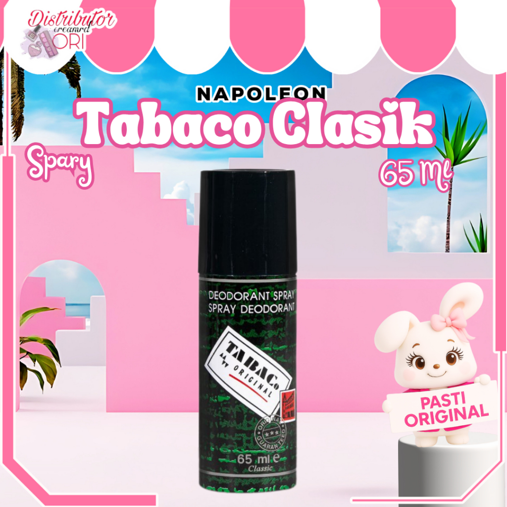 Tabaco Deodorant Spray Original Clasik  Hijau 65 ML