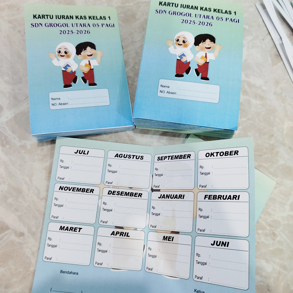 

KARTU KAS WARNA UKURAN 15 X 20 FULL COLLOR KARTU IURAN KARTU PEMBAYARAN