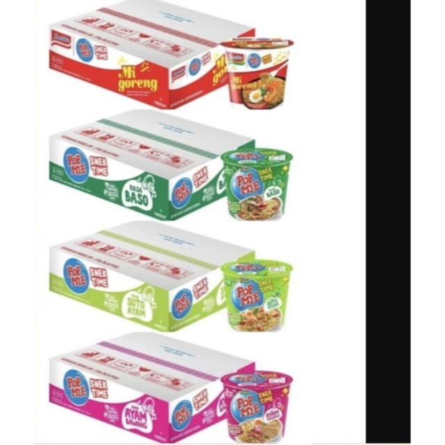 

Pop Mie Snek Time 1 Dus - isi 12 cup kecil - Rasa Mie Goreng, Soto Ayam, Baso & Ayam Bawang - 39gram