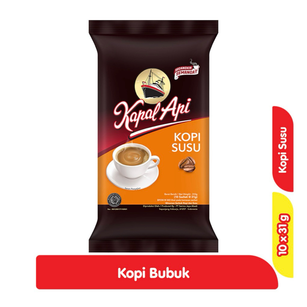 

KOPI KAPAL API INSTAN KOPI SUSU 10 x 30 gr