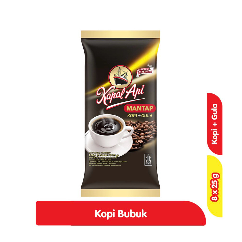 

KOPI KAPAL API MANTAP KOPI INSTAN + GULA 8x25 gr