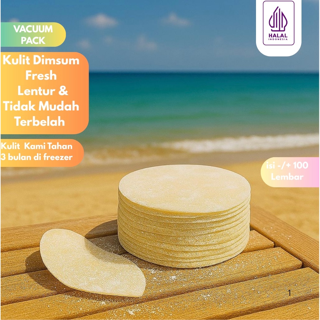 

Kulit Dimsum Mentah / ISI 100 Lembar ( Vacuum Pack )