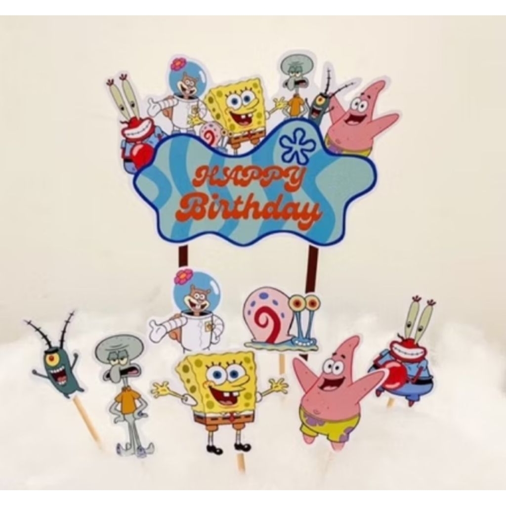 Topper Kue Spongebob Squarepants (Topper Cake)