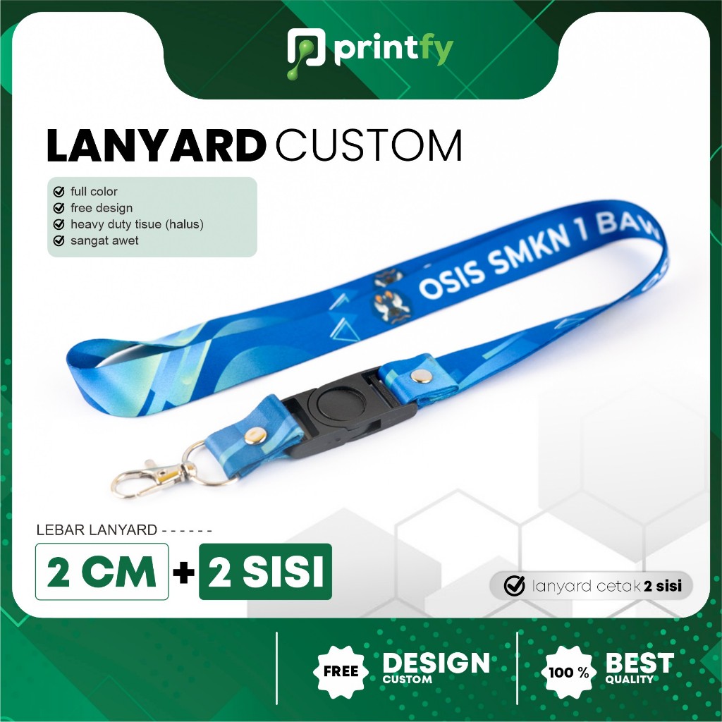 

Printfy - Lanyard Custom - 2 sisi - 2 cm