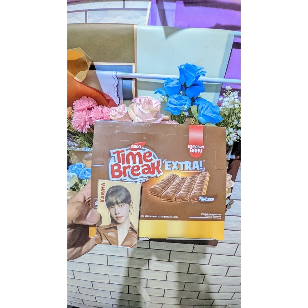 

{READY} PROMO TIME BREAK 34g FREE PHOTOCARD AESPA | ECER 2000 | 1 BOX ISI 10 PCS | CAMILAN | JAJAN | SNACK