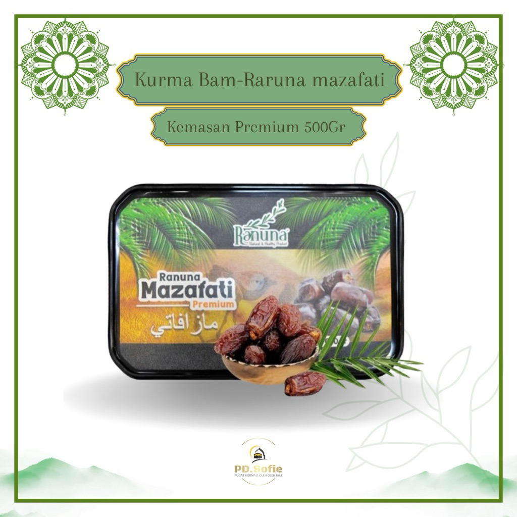 

Kurma Bam- Ranuna Mazafati Super Premium Organic High Quality 500gr