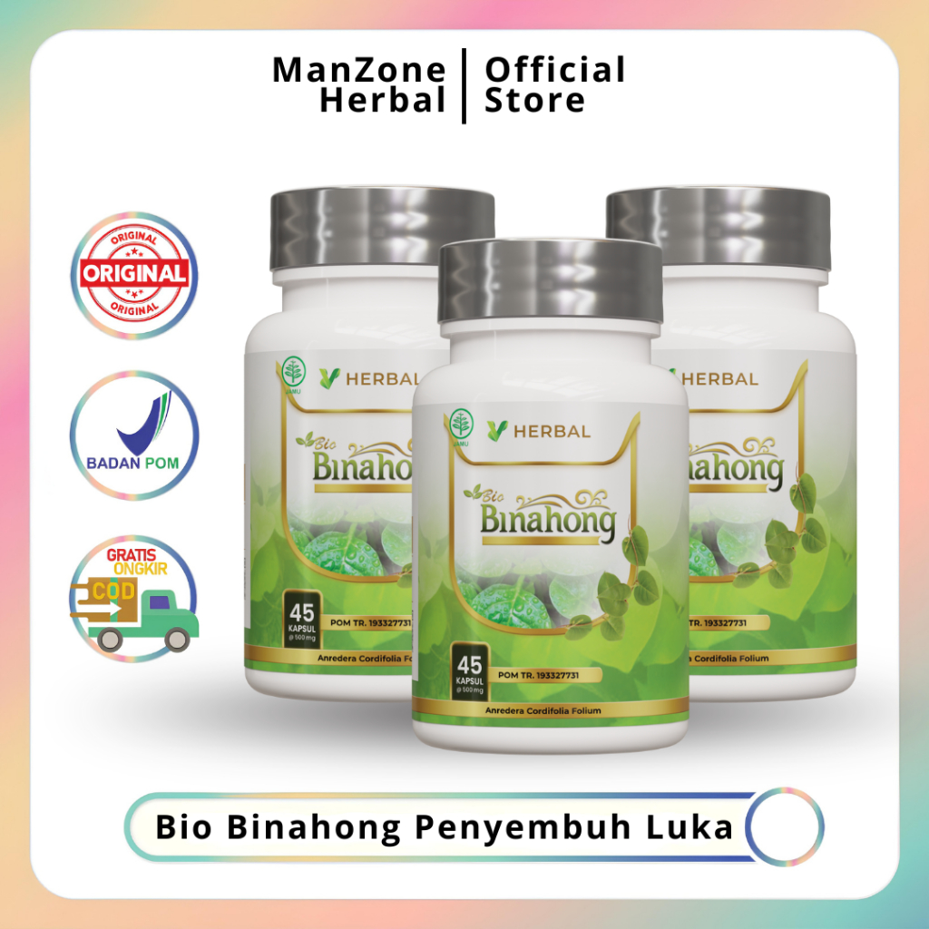 Bio Binahong Kapsul Ekstrak Daun Binahong Ikan Gabus Minyak Albumin Obat Luka Pasca Operasi