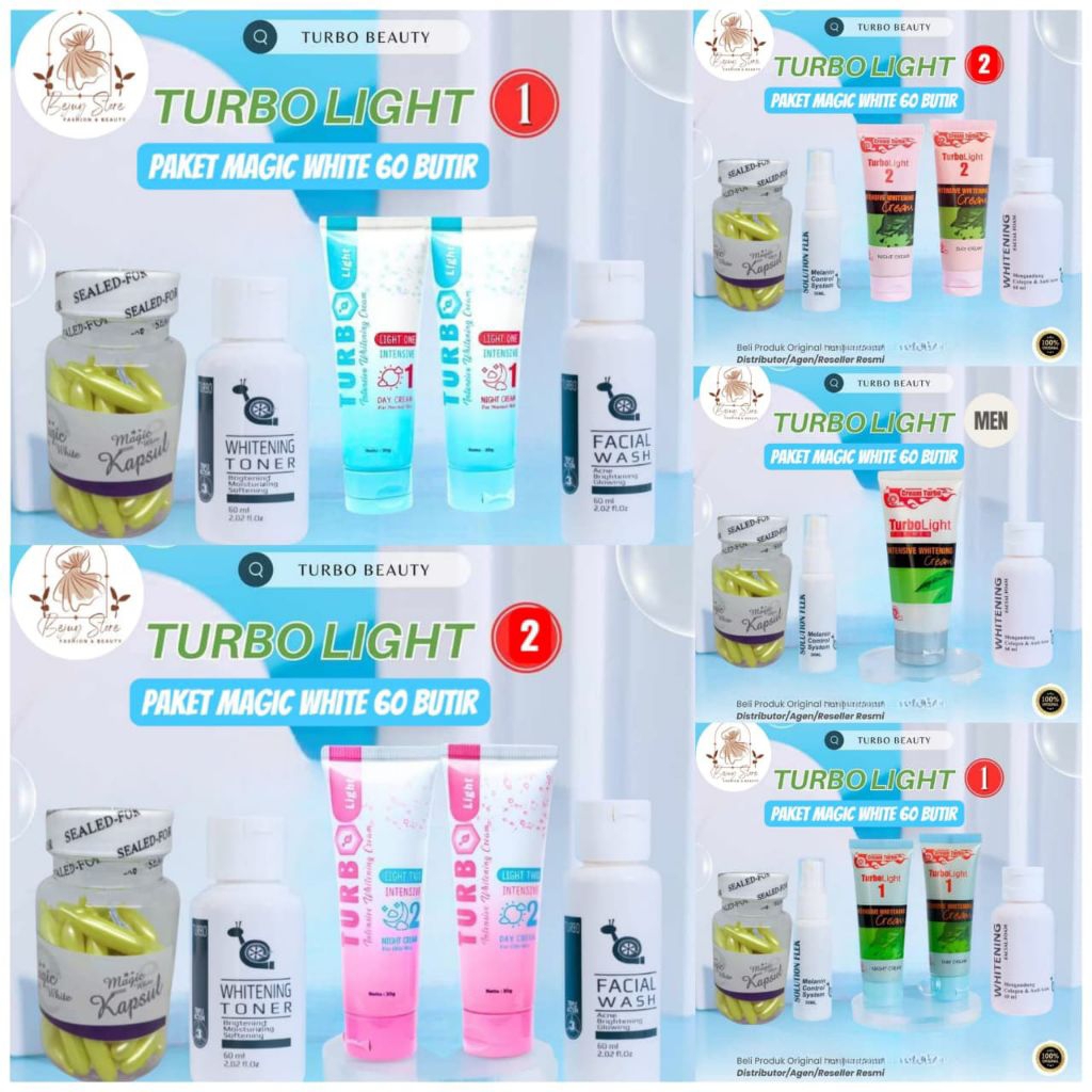 (PAKET HEMAT) CREAM TURBO KEMASAN LAMA/BARU PAKET VITAMIN 60 BUTIR