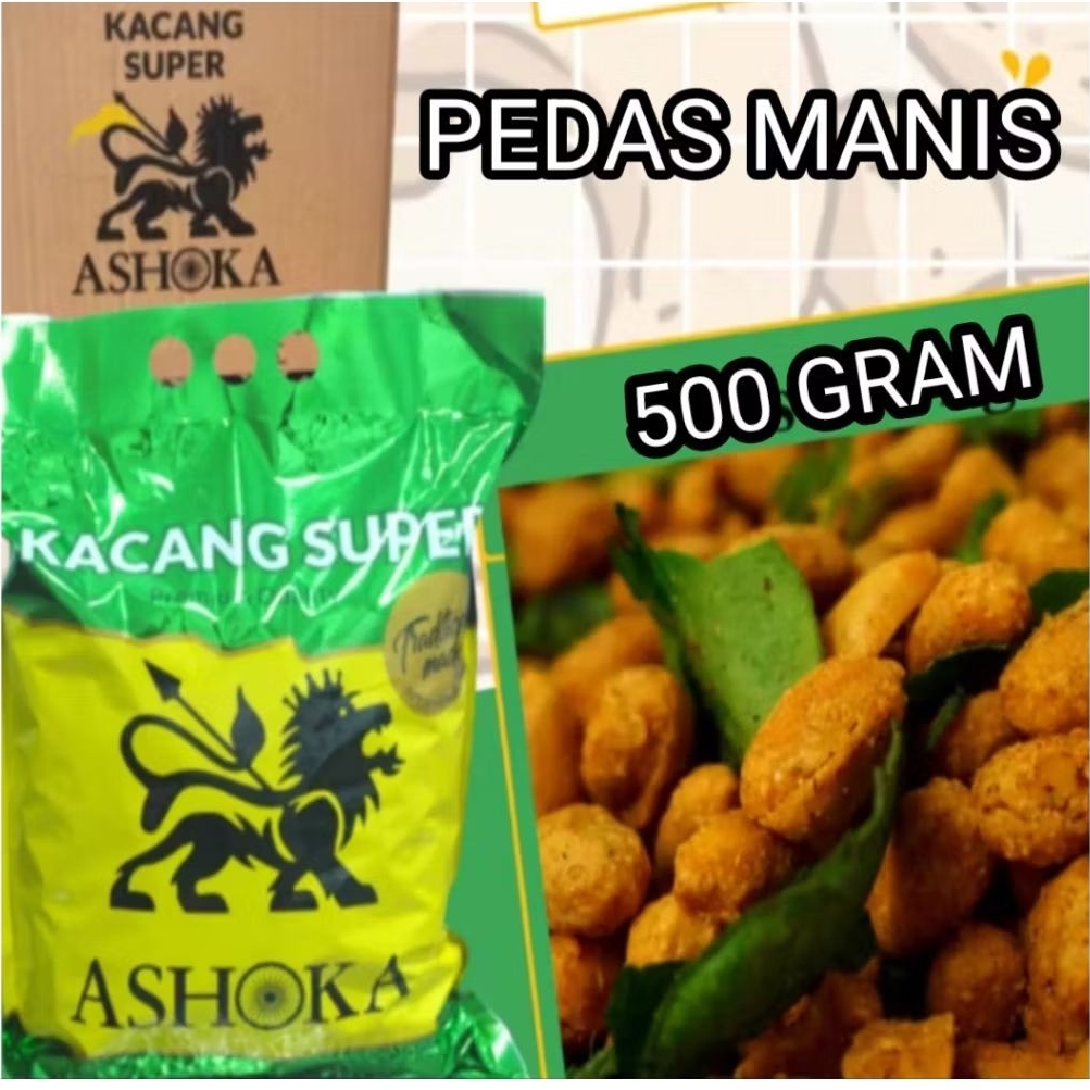 

500 GRAM KACANG BAWANG PEDAS SUPER ASHOKA / KACANG BAWANG ASHOKA PEDAS / KACANG BAWANG ASHOKA / KACANG ASHOKA / ASOKA KACANG BAWANG / KACANG BAWANG KILOAN / KACANG BAWANG PREMIUM