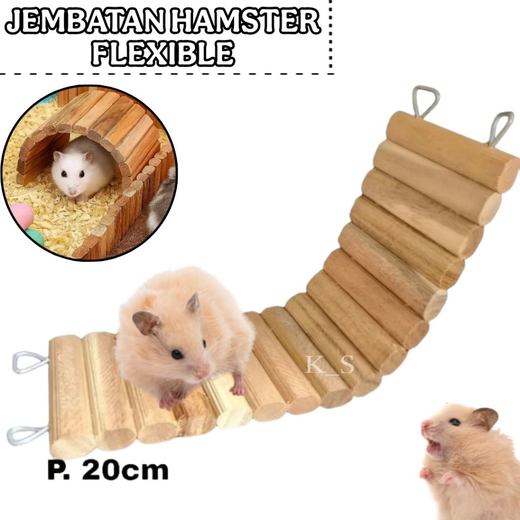 READY STOK || Jembatan Flexible Kayu Hamster Burung Dll || Pagar Sekat Pembatas KandangHamster Kayu