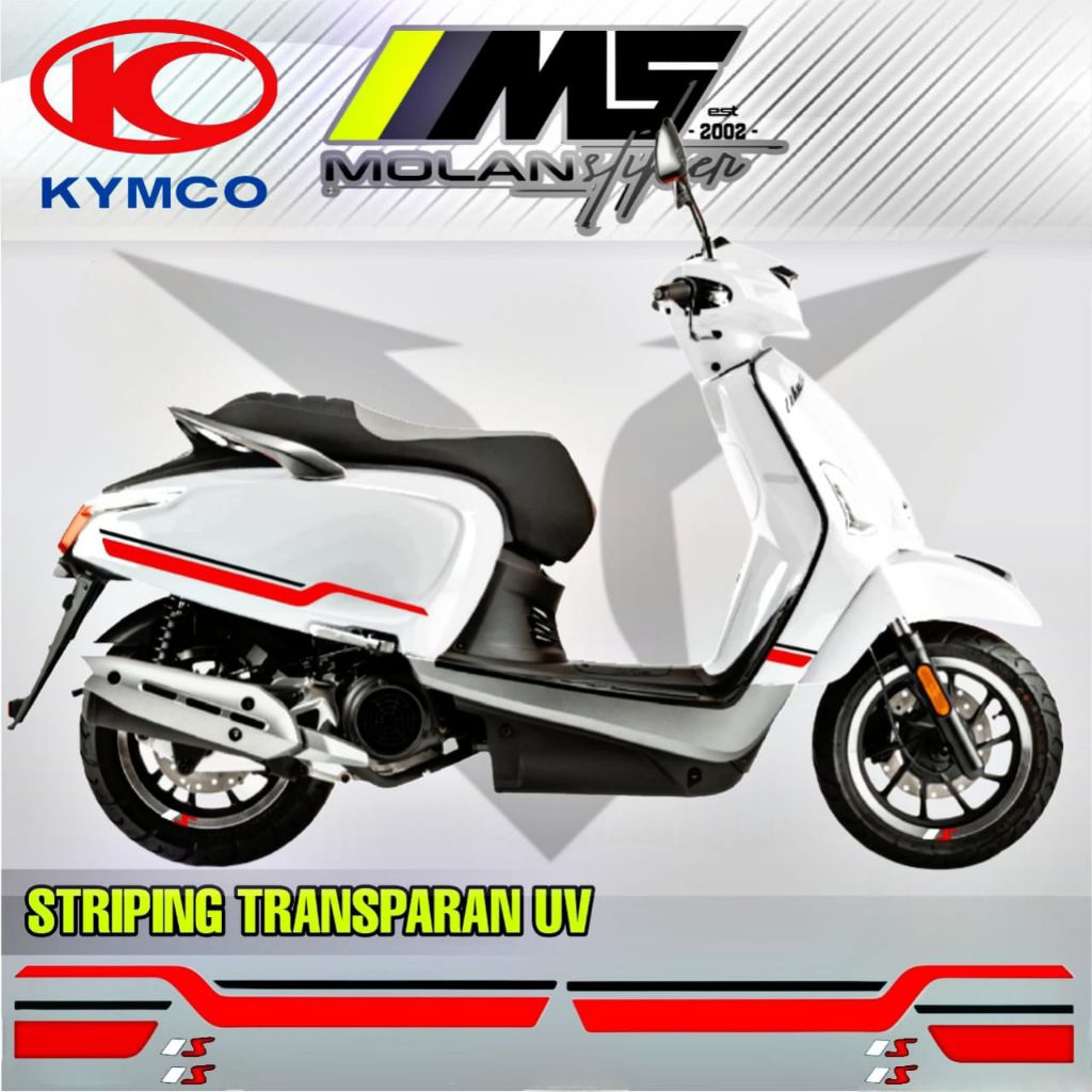 Decal Sticker Striping Variasi Transparan Uv Kymco Like 125 Sport Kymco Like 150i Abs Kymco Like 125