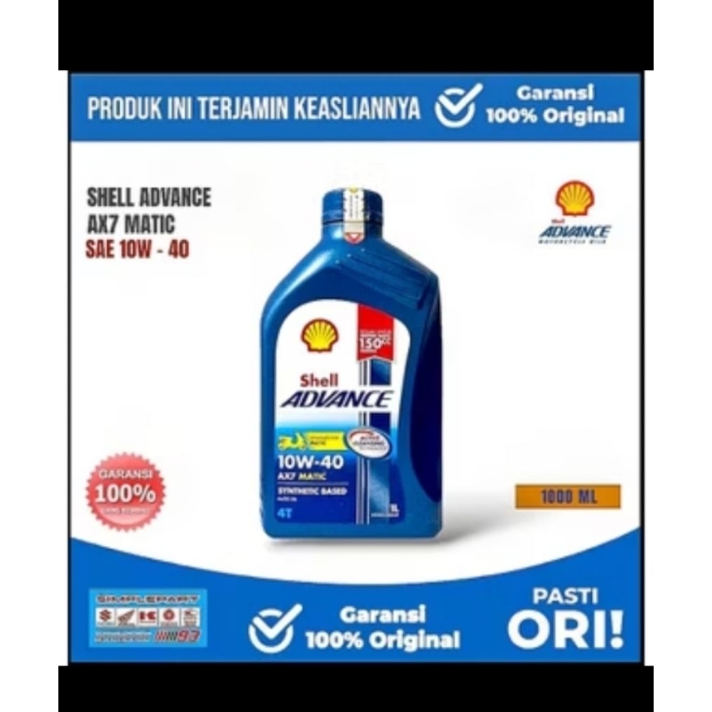 oli mesin original SHELL ADVANCE scotter AX7 matic