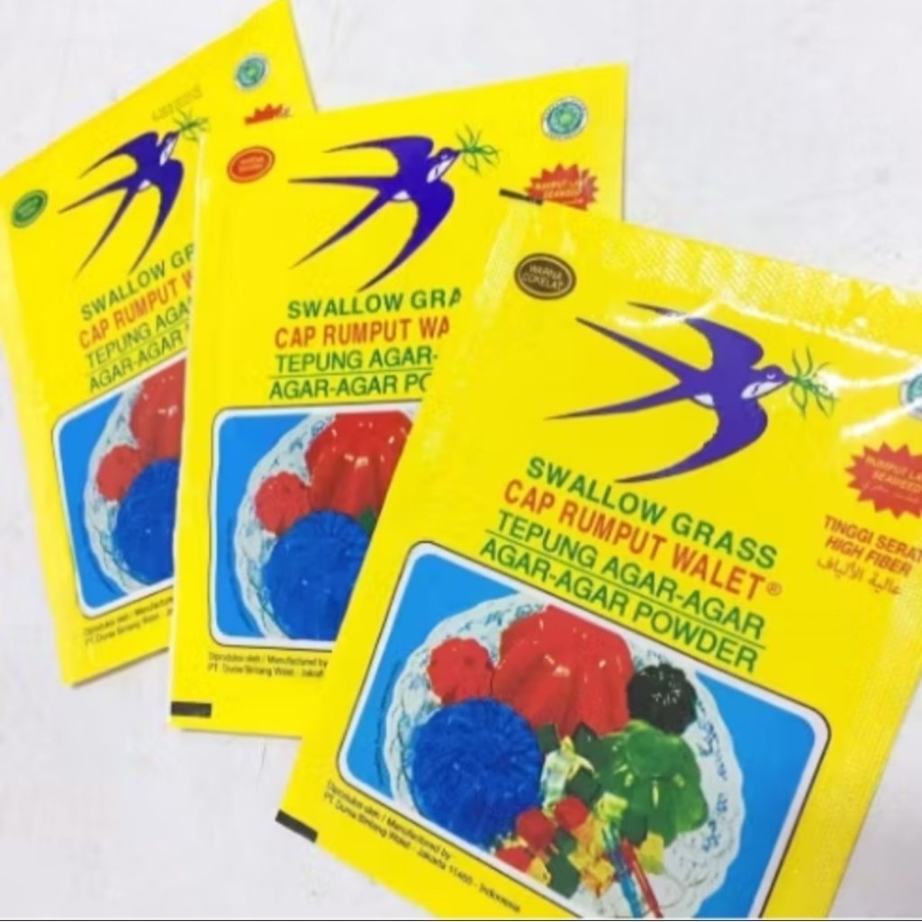 

Agar agar Swallow merah hijau coklat 7g Termurah