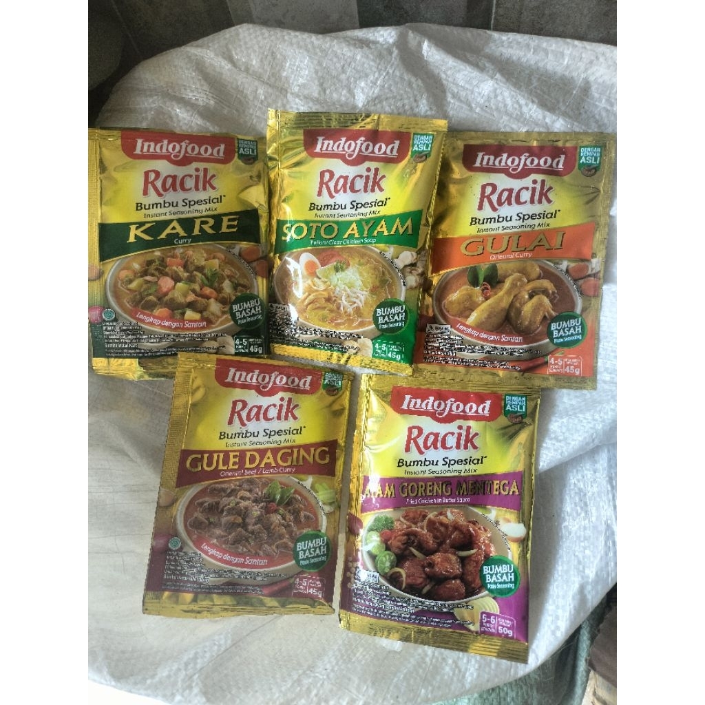 

Indofood bumbu racik basah bumbu soto bumbu gule bumbu ayam bumbu kare