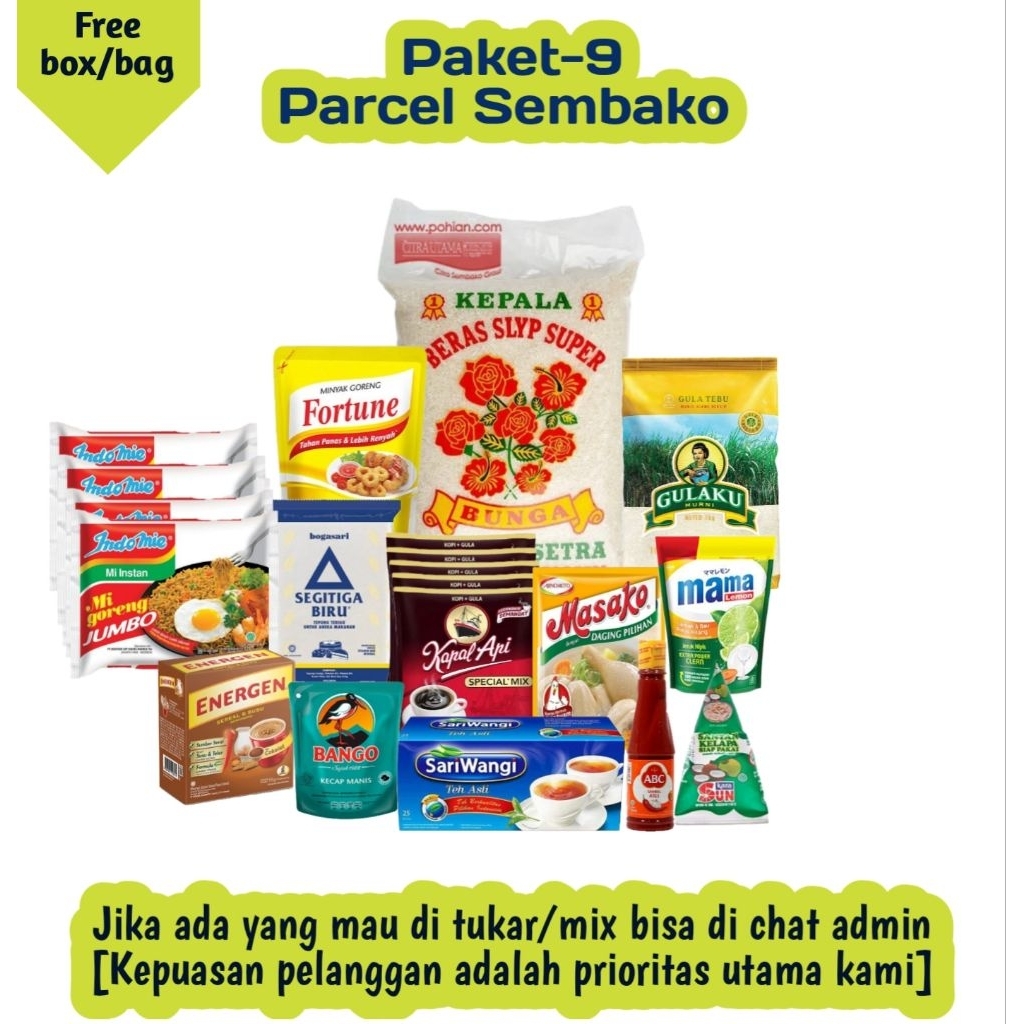 

[P-9] Paket sembako hampers/parcel lebaran murah