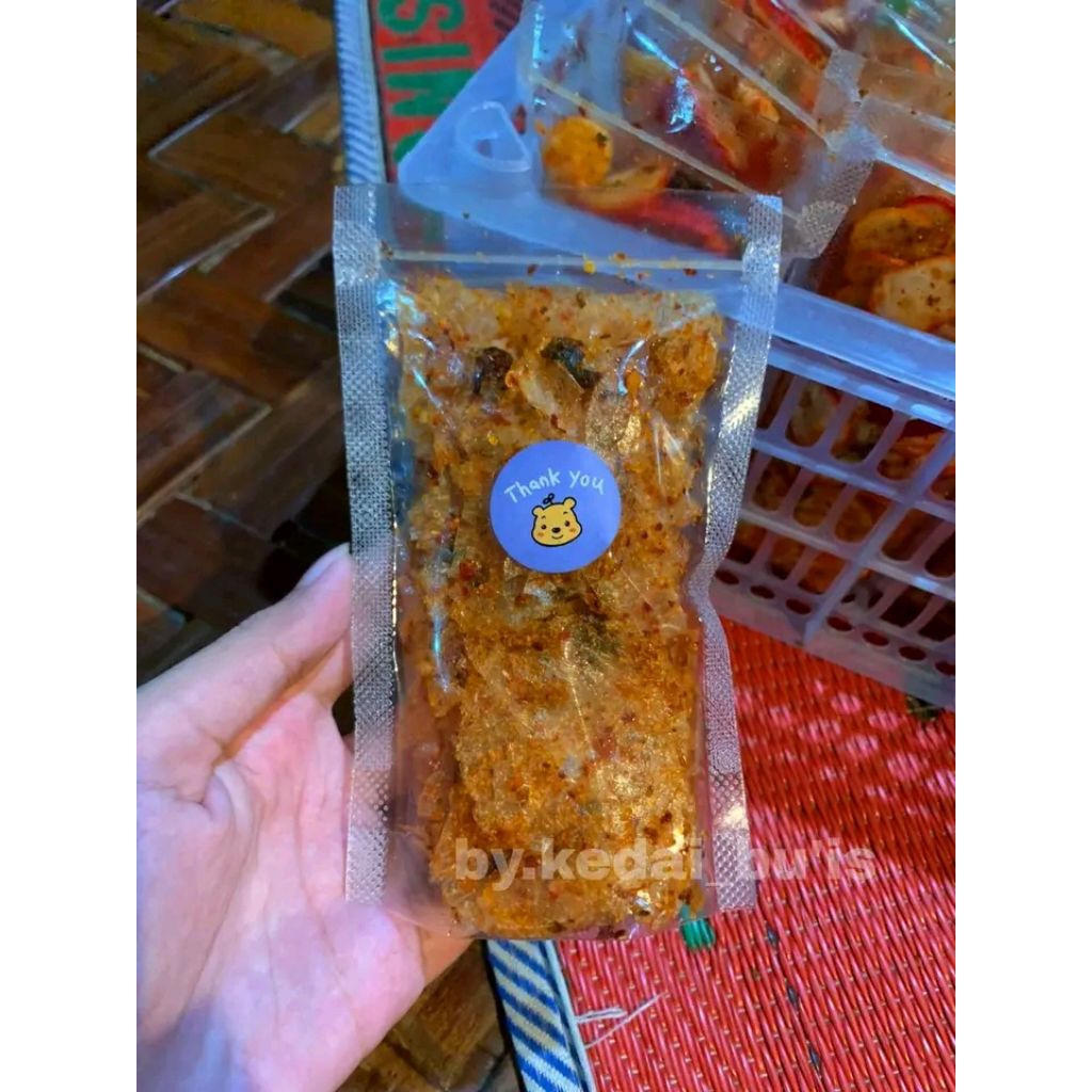 

keripca pedas gurih+daun jeruk