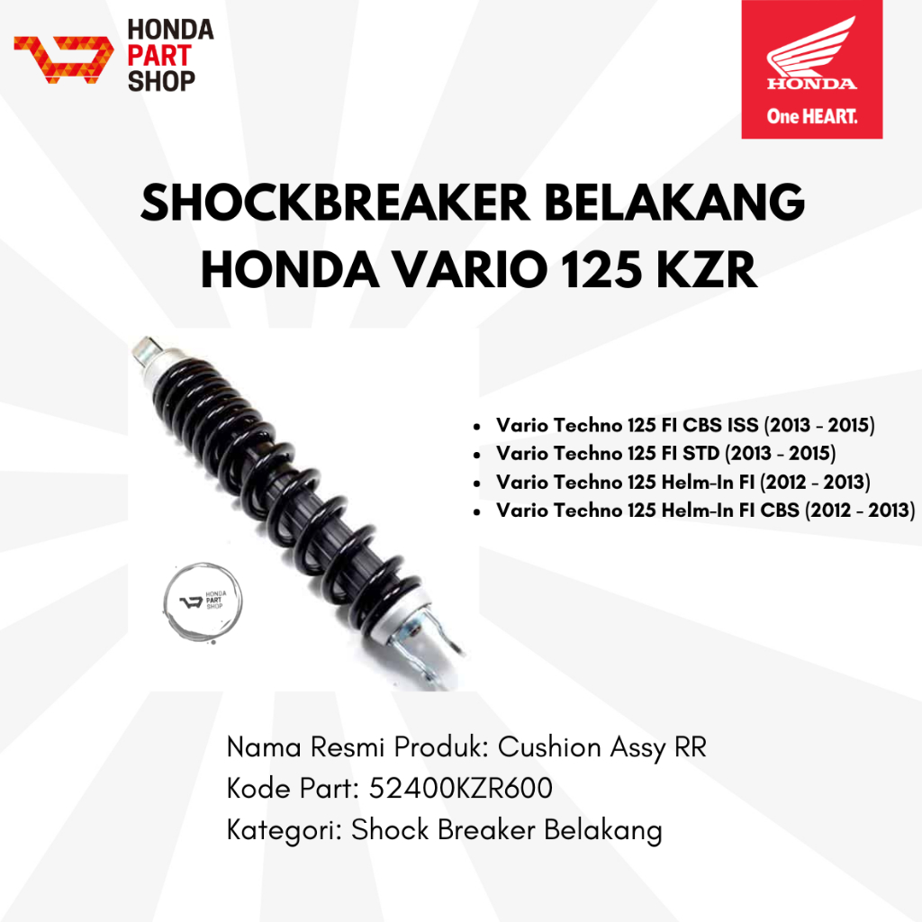 52400KZR600 SHOCKBREAKER Belakang  Honda Vario 125 KZR