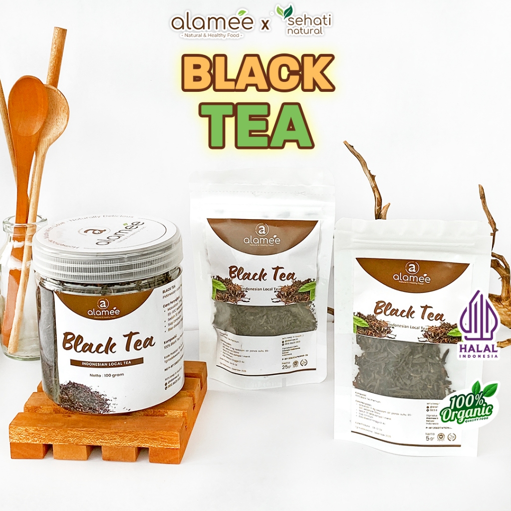 

ALAMEE Black tea teh organic kering teh herbal natural hitam DRIED alami 25gr