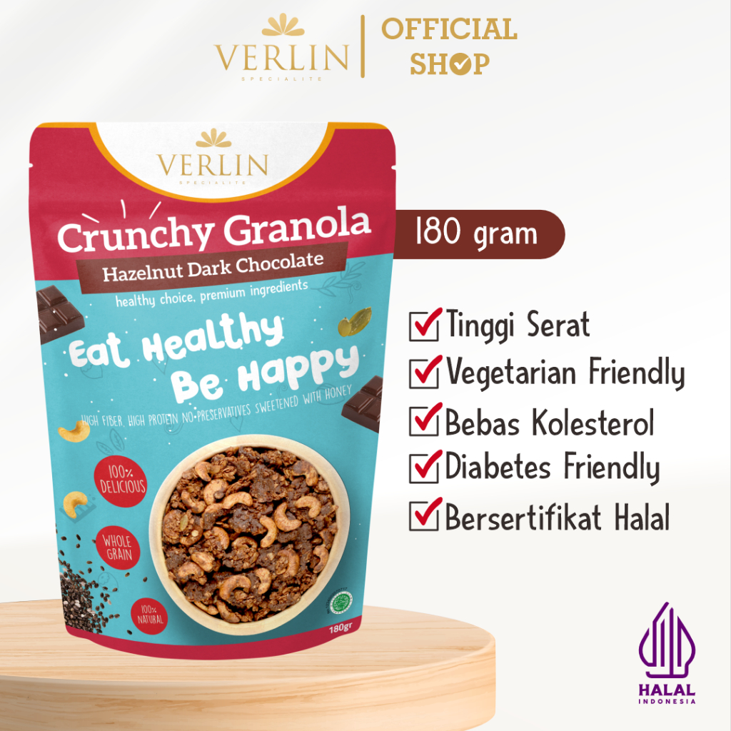 

[PROMO] Verlin Crunchy Granola Hazelnut Dark Chocolate
