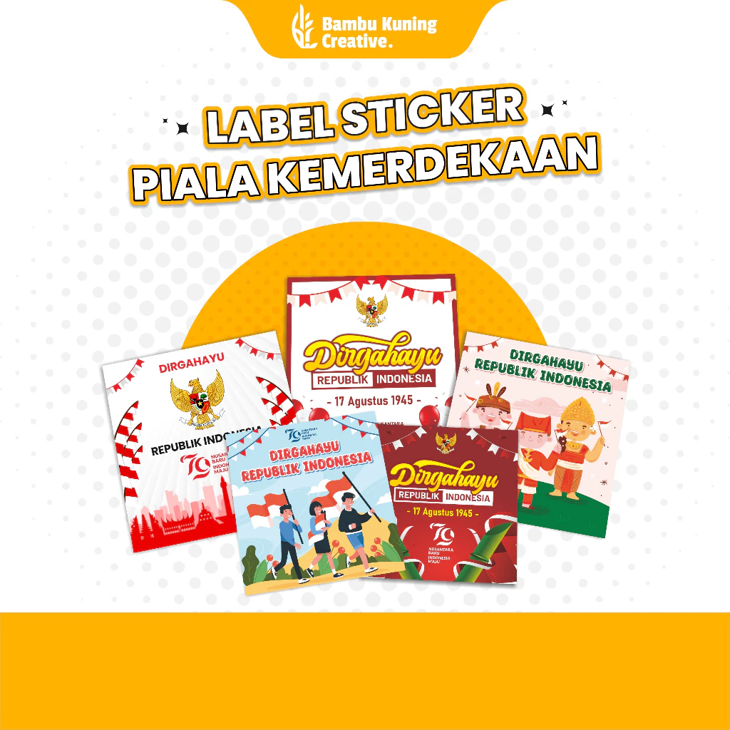 

BKC Label Stiker Piala Kemerdekaan Akrilik Lomba 17 Agustus Custom Tulisan