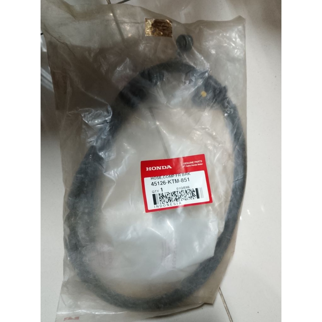 45126-KTM-851 SELANG REM CAKRAM DEPAN SUPRA X 125 CARBULATOR DAN FI PERTAMA 45126KTM851