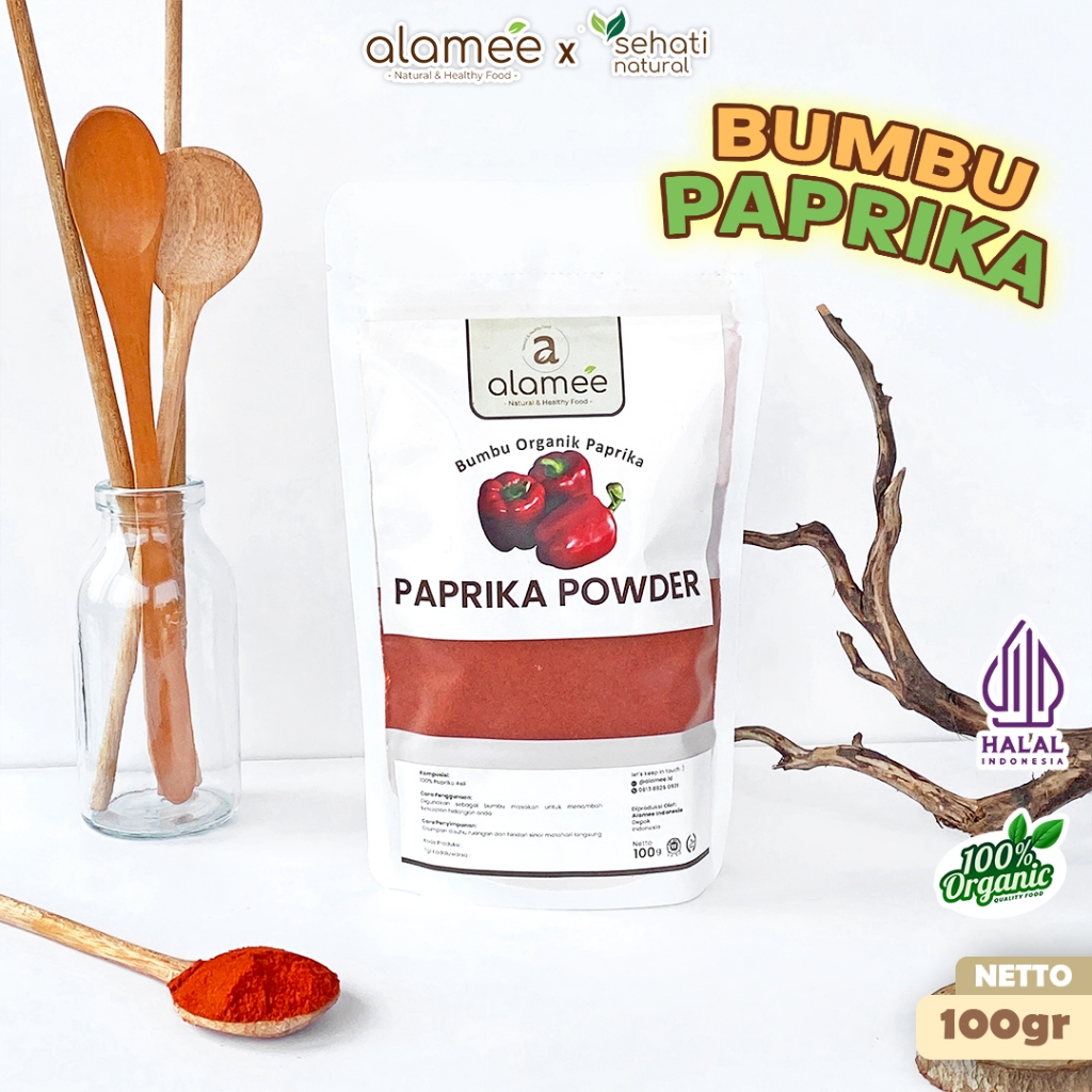 

ALAMEE Paprika Bubuk Seasoning Powder Ground Bumbu Dapur Instan Organik Murni Tanpa Campuran 100g