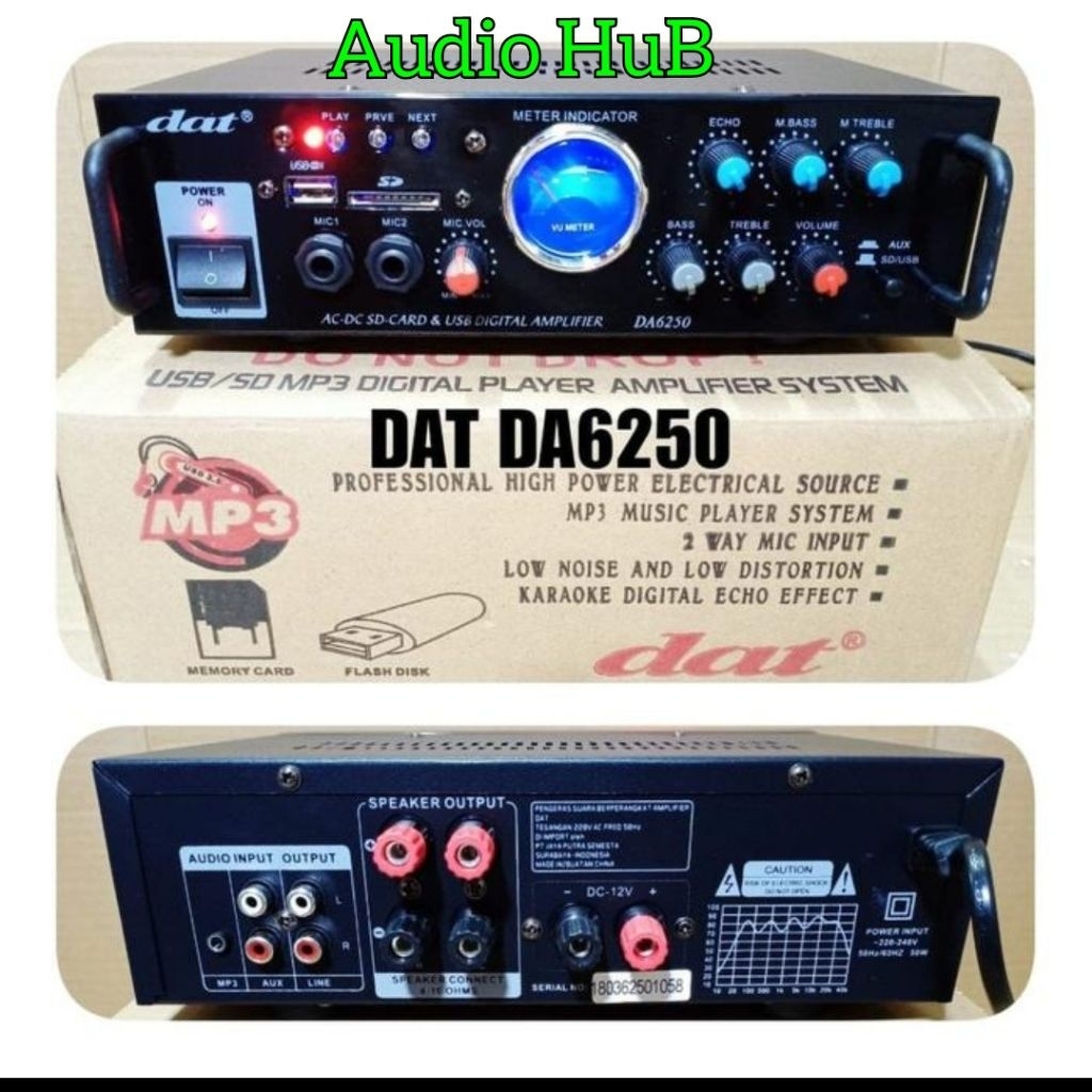 Ampli Karaoke DAT DA-6250 DA6250 Original Amplifier Karaoke Bluetooth