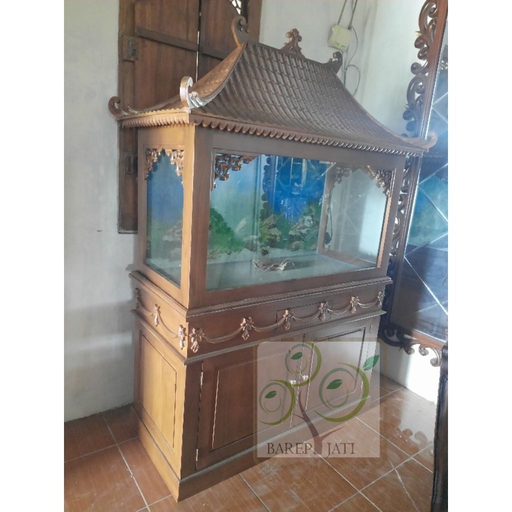 aquarium kayu jati