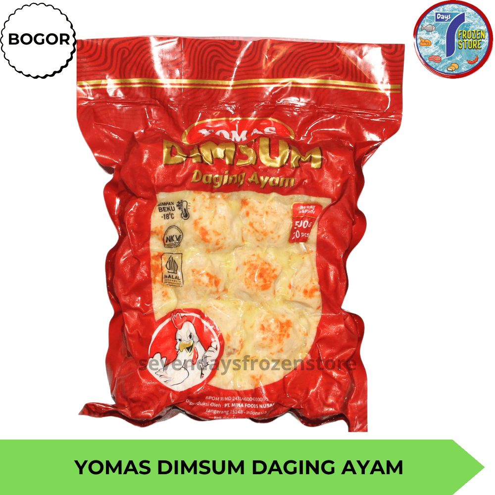 

Yomas Dimsum Daging Ayam Isi 20 Kemasan 500 Gr