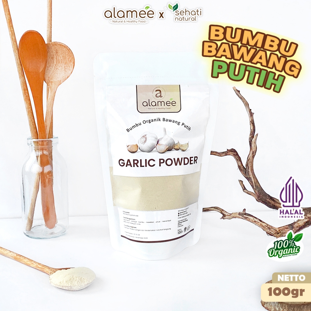

Bawang Putih Bubuk Garlic Seasoning Powder Bumbu Masak Dapur Organik Rempah Rimpang Murni Asli 100g