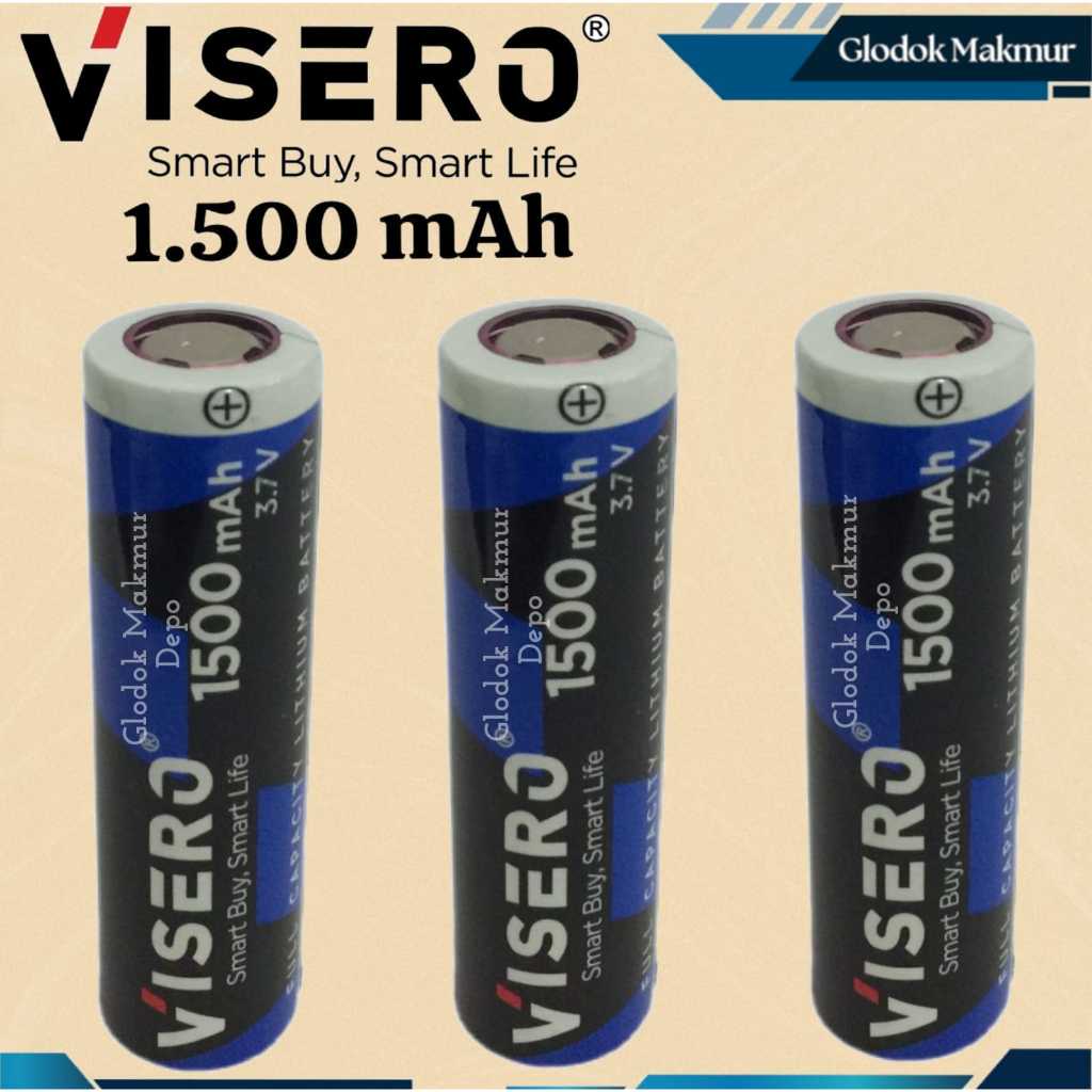 BATU BATERAI NICD RECHARGEABLE VISERO SENTER LITHIUM 3,7VOLT 1500MAH