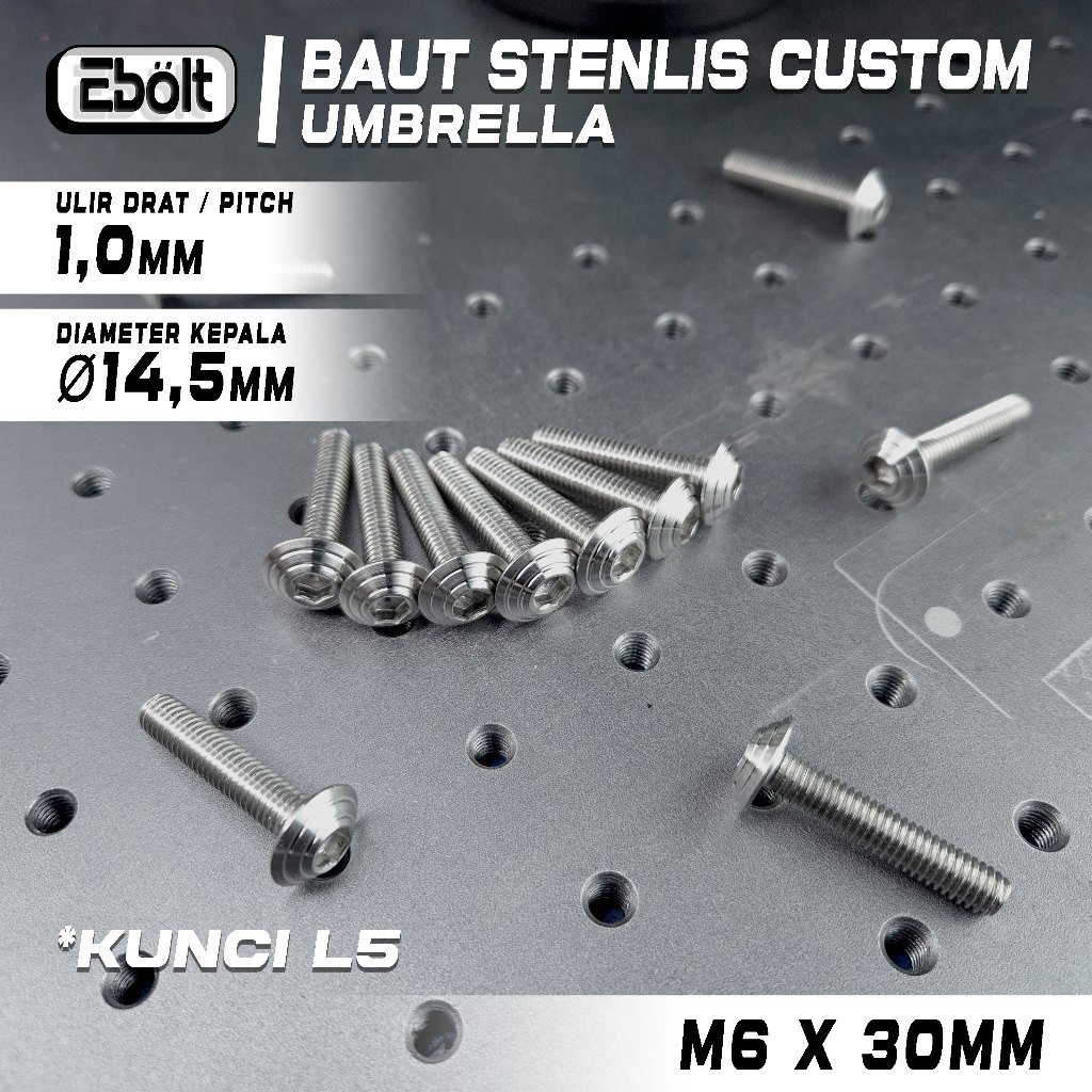 BAUT UMBRELLA HEAD / KEPALA PAYUNG M6 X 30 MM