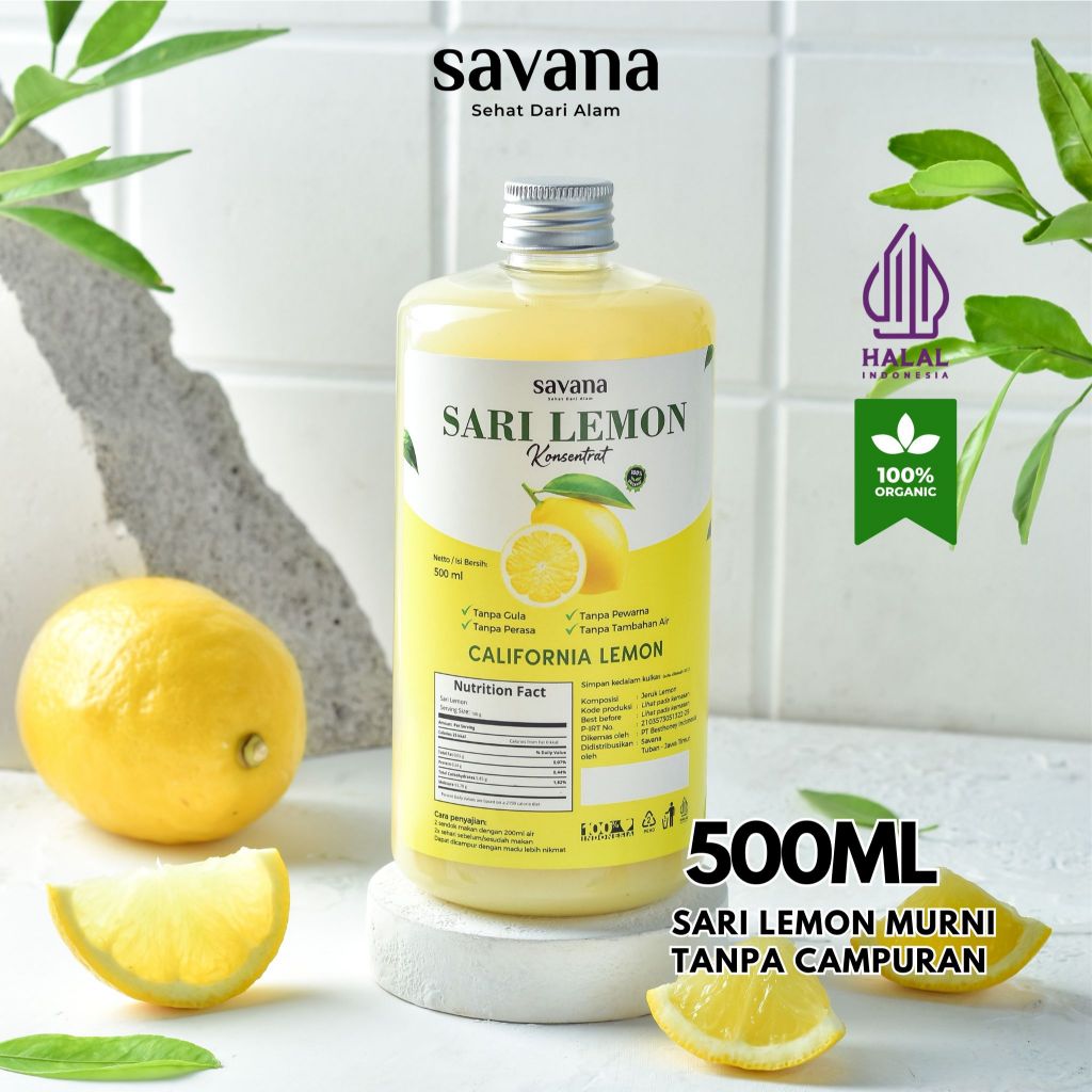 

Sari lemon Savana 500ml Murni tanpa campuran