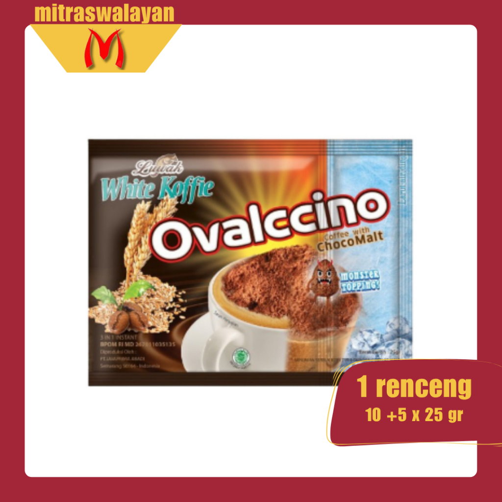 

Luwak OVALCCINO White Koffie 25 gr isi 15 sachet
