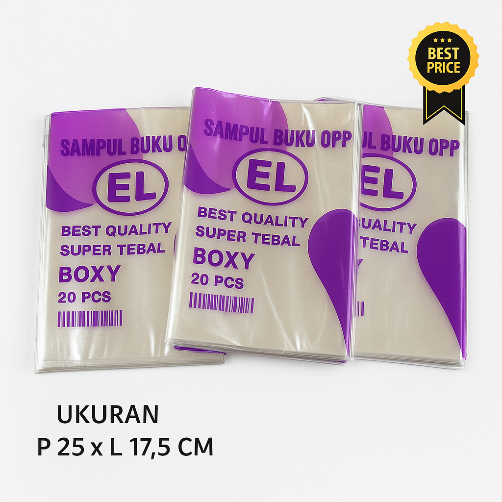 

SAMPUL PLASTIK BUKU BESAR BOXY | SUDAH TERDAPAT LEM | ISI 20