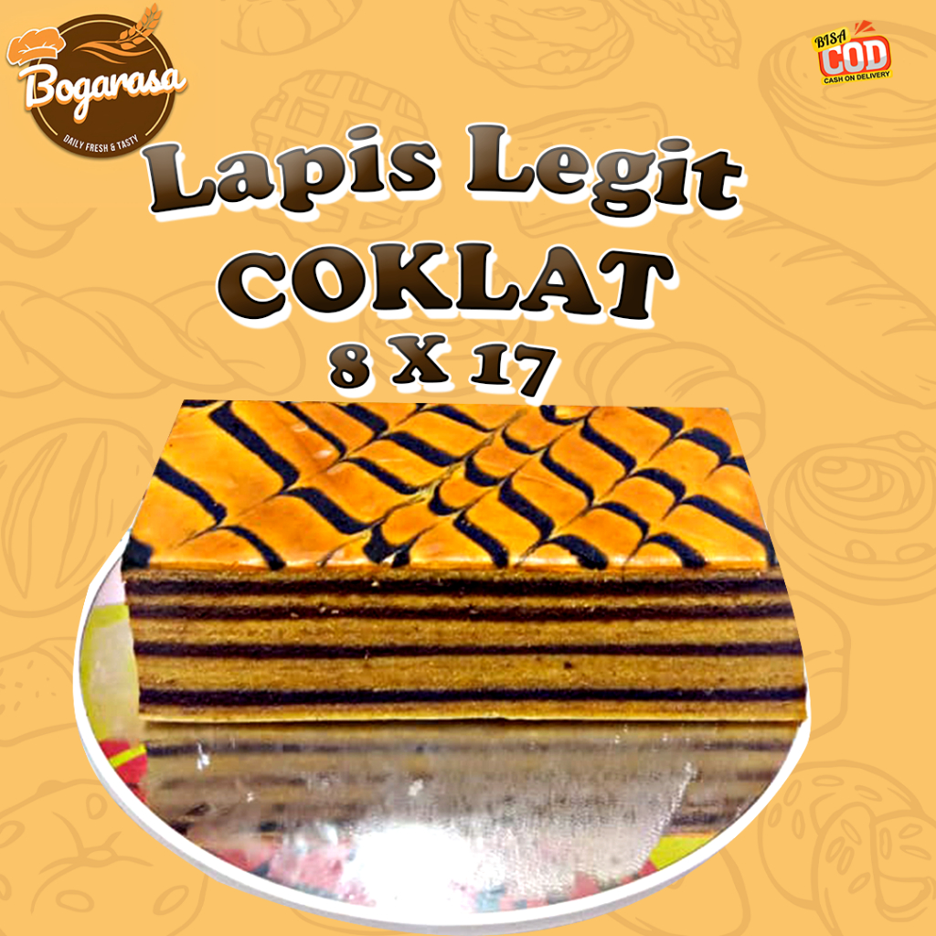

Roti Lapis Legit Coklat Spesial Wisman Premium Ukuran 8x17x4 - Cake Kue Basah - Lapis legit rasa coklat