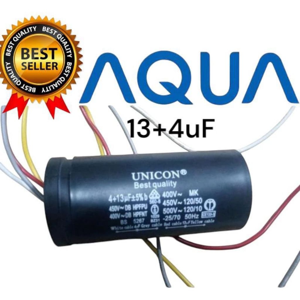 KAPASITOR CAPASITOR MESIN CUCI AQUA TWIN TUBE AQUA HIJAB KAPASITOR MESIN CUCI 2 TABUNG 7 KG