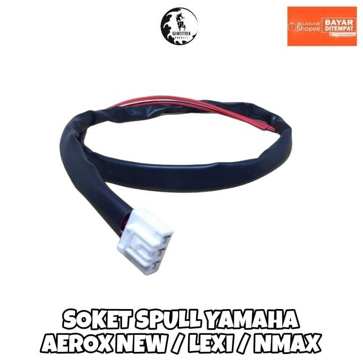 SOKET SPULL AEROX NEW / LEXI/ NMAX + KABEL120CM SOLUSI ERROR KODE 12 Bahan Soket dan Kabel ORI
