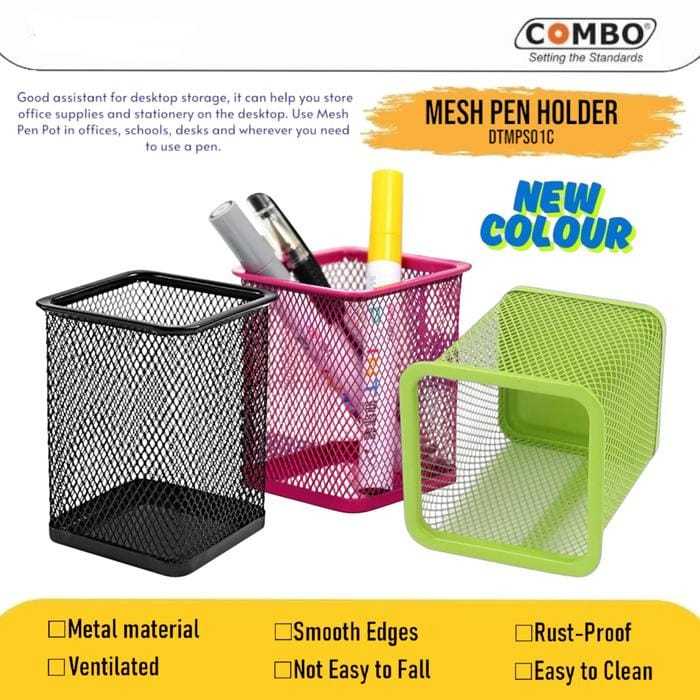 

Pen Stand / Tempat Pulpen Jaring Besi / Pen Stand Organizer / Keranjang Pulpen / Pen Holder DTMPS01