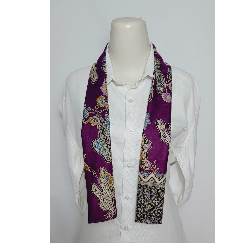 Ellena Syal batik Promo Ungu unisex Khas Indonesia S27