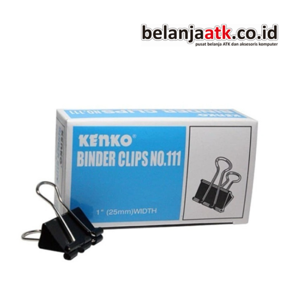 

Binder Clip/Penjepit Kertas Kenko No. 111 Ukuran 25 mm (1 inch)