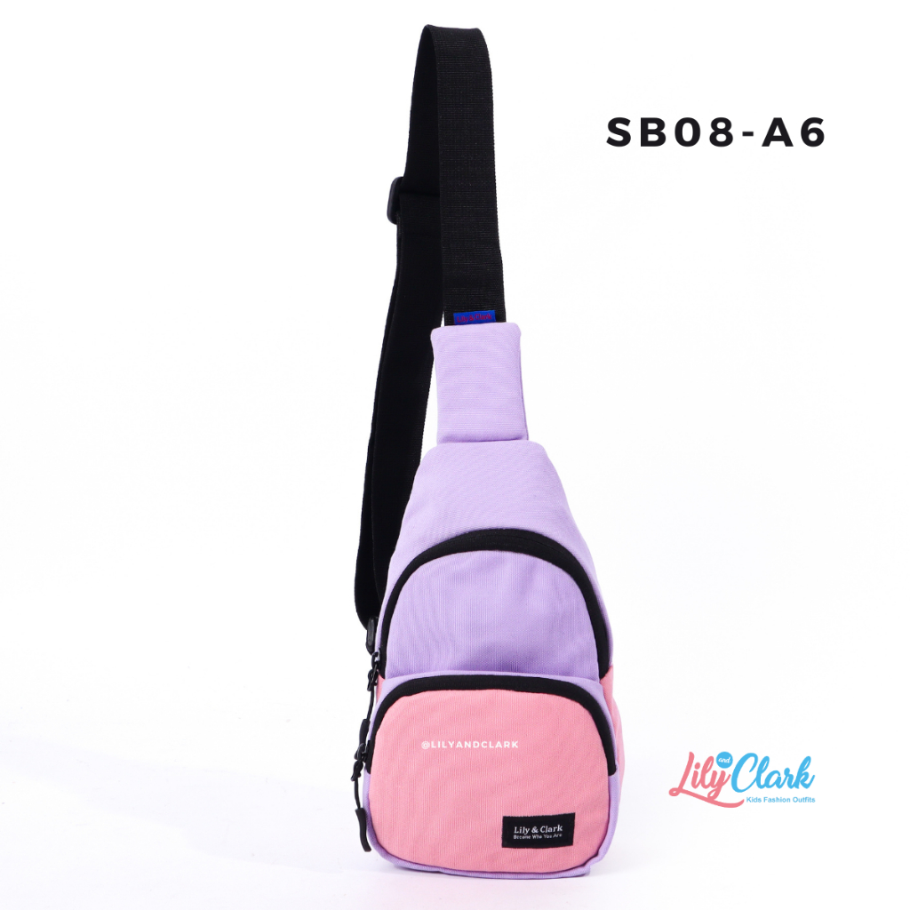 LILY AND CLARK Tas Selempang Anak Keren Warna Lilac Combine SB08-A6