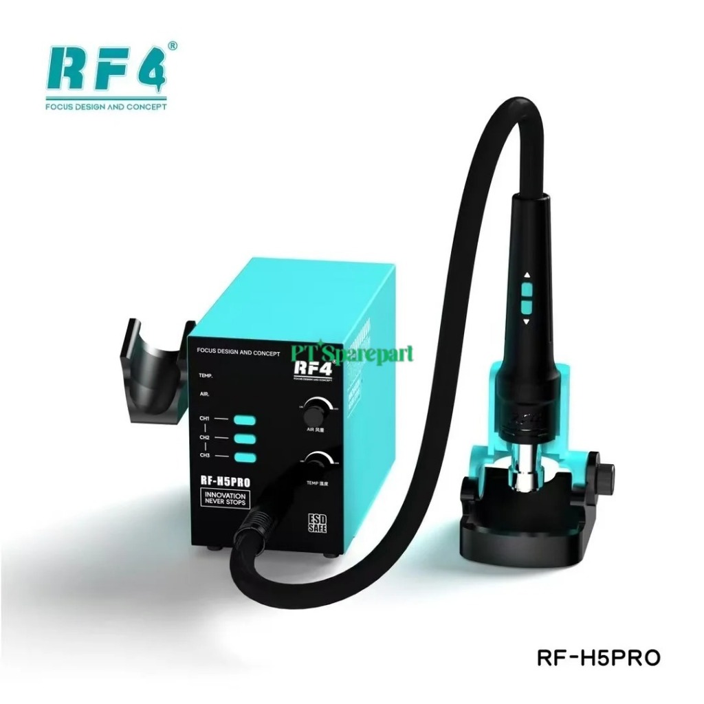 RF4 RF-H5PRO - BLOWER Hot Air Gun Desoldering Stand,Handle Buttons Used Rapid Temperature Adjustment