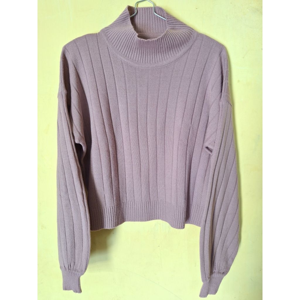prelove atasan rajut wanita warna ungu